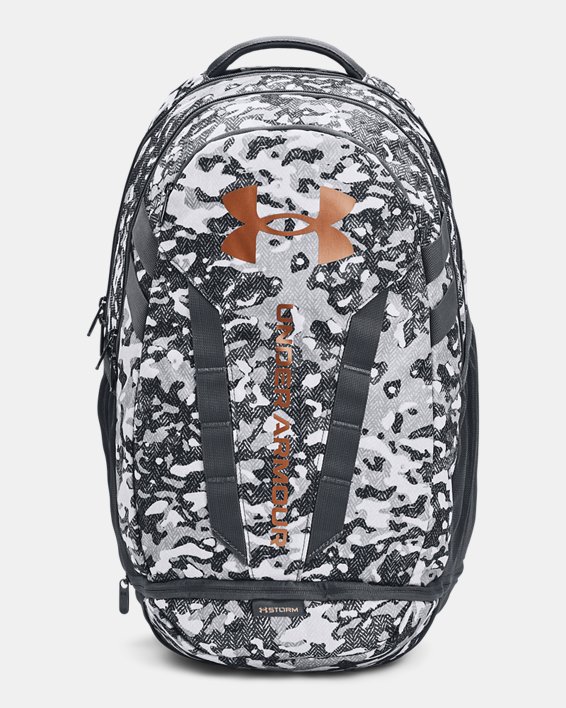 UA Hustle 5.0 Backpack, White, pdpMainDesktop image number 0